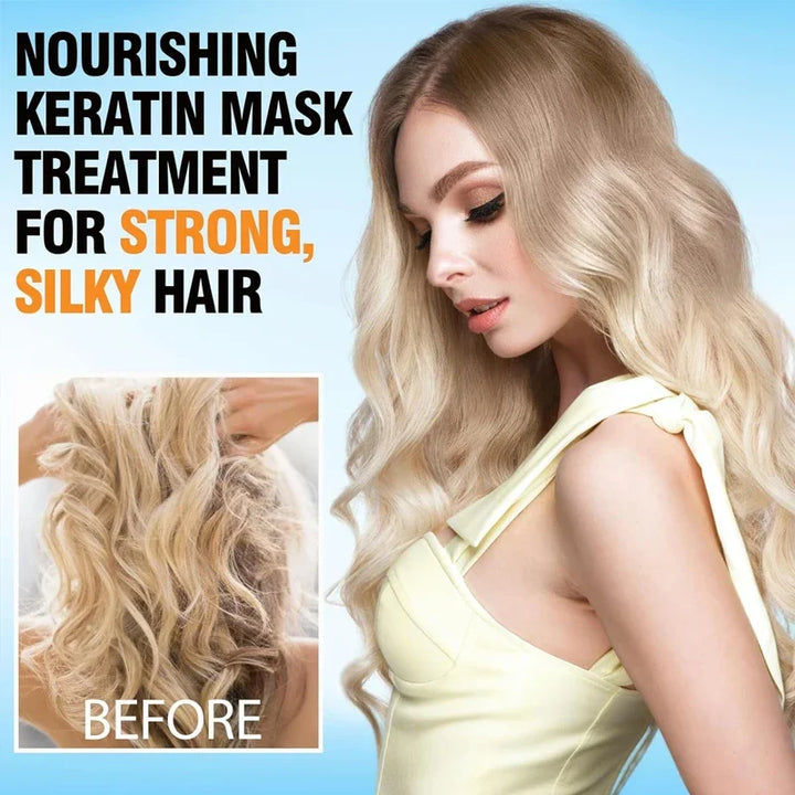 Keratin Protein Repair Hair Mask for Damaged Dry Moisture Essence Oil Conditioner Smooth Frizz Scalp Treatment Hair Care Serum