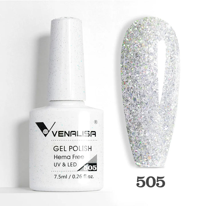 Venalisa HEMA TPO FREE Nail Gel Polish Glitter Gorgeous Full Coverage Soak Off UV LED French Nail Jelly Pink Nude Collection