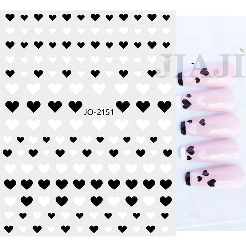 Nail Art Stickers Water Decals Eyes Stripe Nail Art Decorations for Manicure Accessories Press on Nails Foil Stickers and Decals