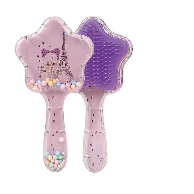 New Kids Star Magic Combs Anti-static Massage Unicorn Hair Brushes Tangle Detangle Shower Massage Hair Brush Comb