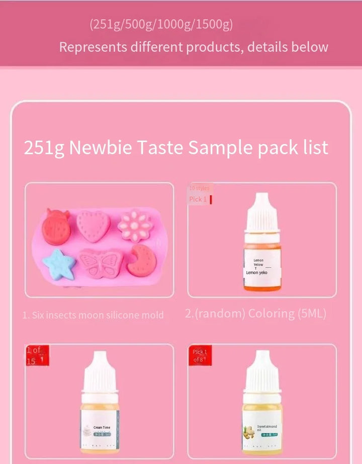 DIY Handmade Soap Material Pack Home Soap Mold Making Tool Soap Base Material Creative Multi-function Soap Making Tool Set