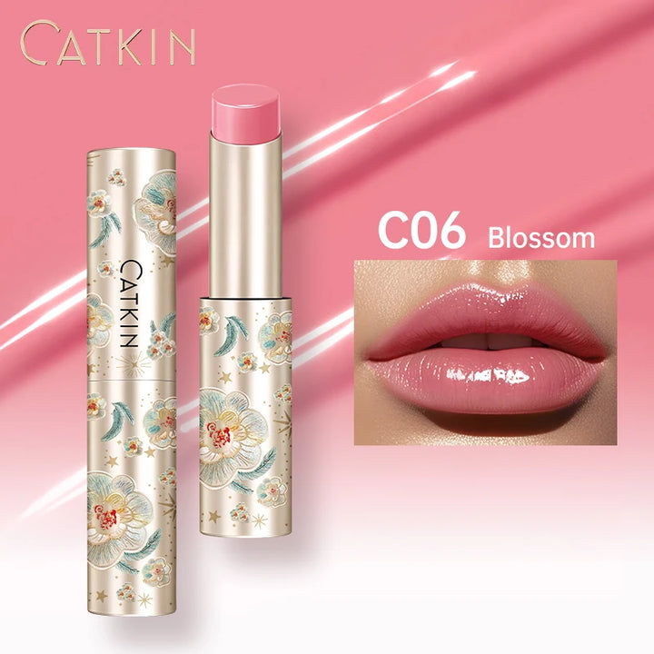 CATKIN GLOSSY LIP BALM Hydrating Lip Stick Lip Tint Lipstick Long Lasting 12H Hydration Moisturize, Protect & Soothe Dry Lips