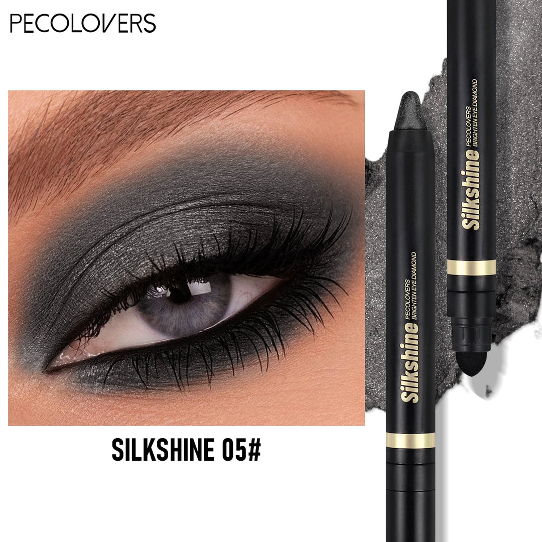 Double-head Eyeshadow Stick,Waterproof,Smudge-Proof Eyeliner, Multi-Color Shimmer Palette,Easy Application for Eyes Contouring