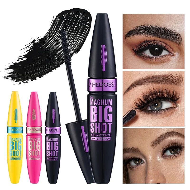 Black Thick eye black Lengthened Waterproof Sweat proof Lasting Lasting Lasting Mascara Setting Cream