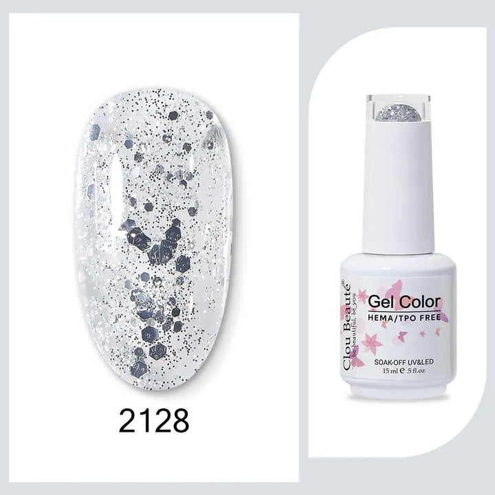 Clou Beaute 15ml Red Black White Green Neon Gel Nail Polish Base Top Coat Velvet Top 400 Colors Semi Permanent Gel Nail Varnish