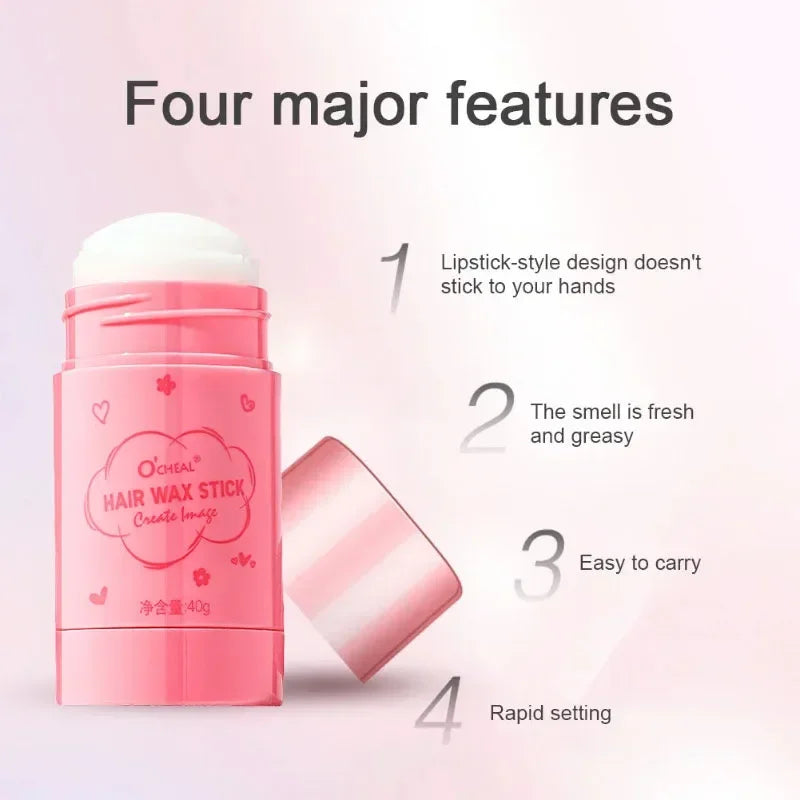 40g Professional Hair Wax Stick Shattered Hair Finishing Cream Broken Repair Styling Smooth Artifact Non-Greasy Gel Loose Hair