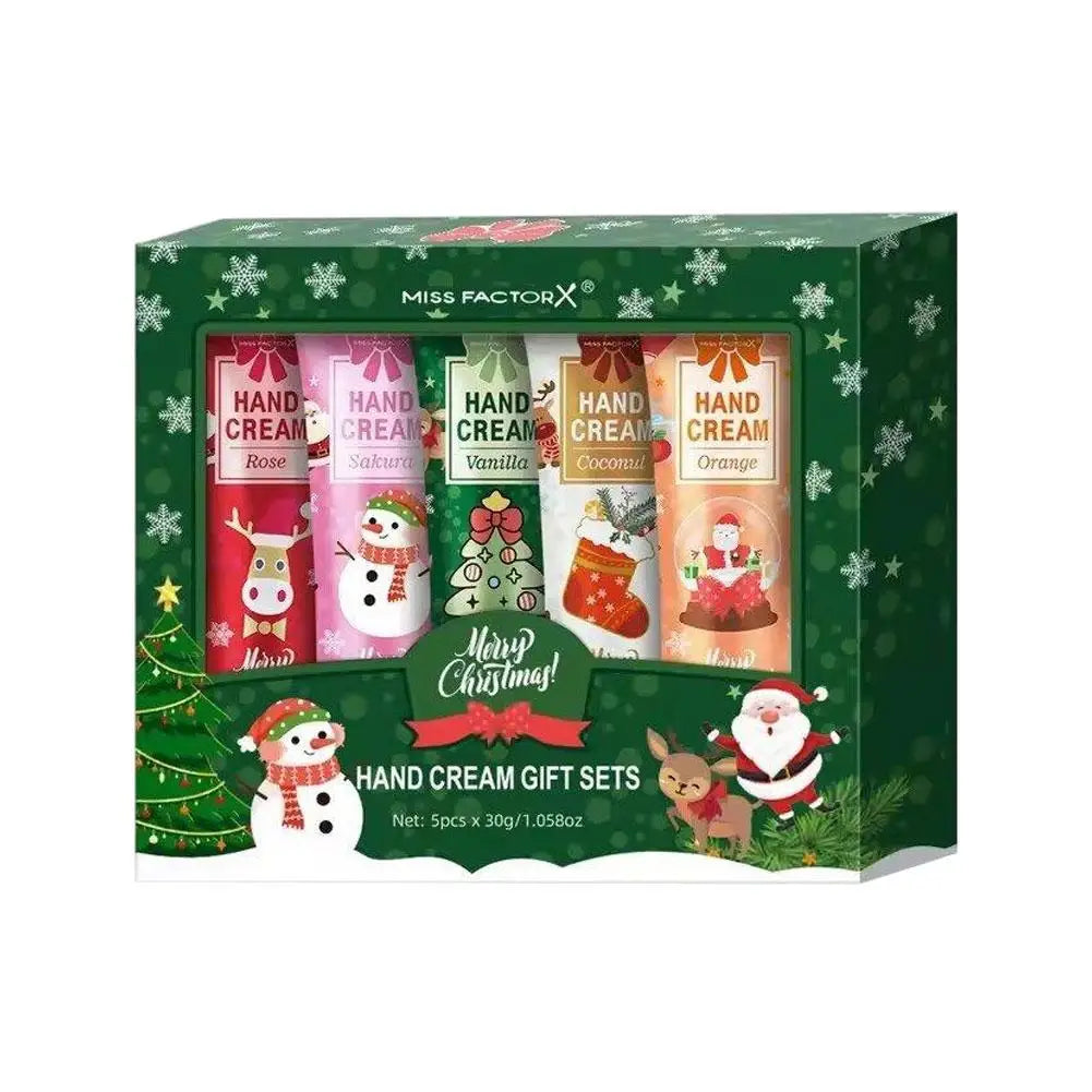 5Pcs/Box Christmas Hands Care Cream Set Deep Moisturizing Women Essential Hand Care Product For Autumn And Winter Gently Nouris