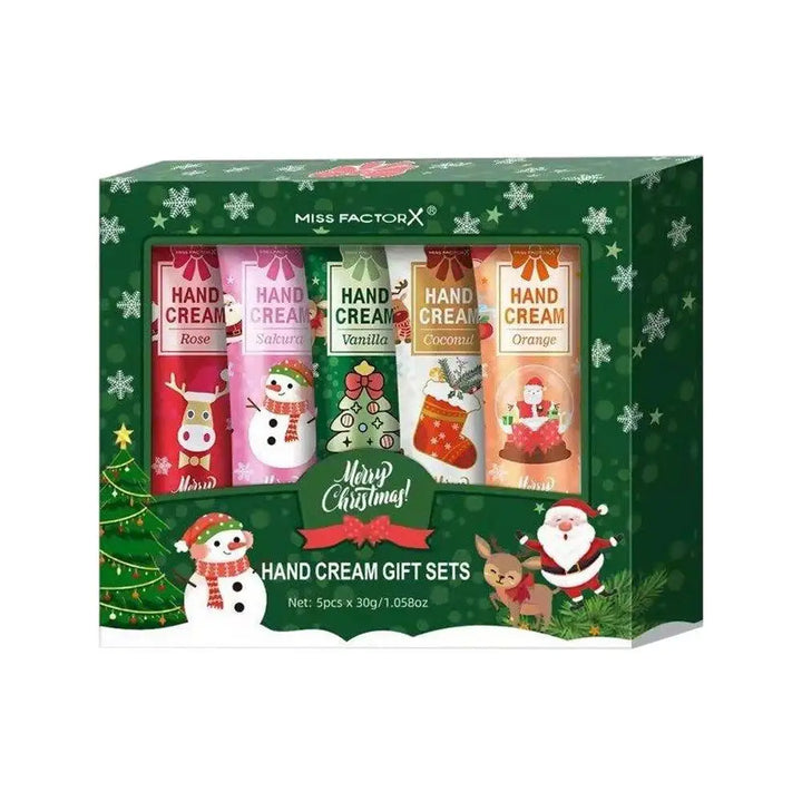5Pcs/Box Christmas Hands Care Cream Set Deep Moisturizing Women Essential Hand Care Product For Autumn And Winter Gently Nouris