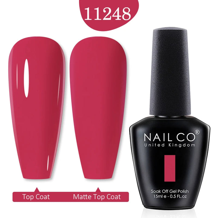 NAILCO Red Colors Series 15ML Nail Gel Polish Nail Supplies Semi Permanent For Nail Art Manicure Soak Off LED UV Hybrid Varnish