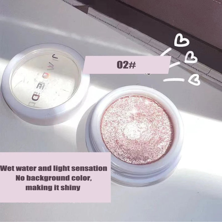 Monochrome Glitter Eyeshadow Gold Shining Brighten Eyes Makeup Long Lasting Eye Brightening Makeup Pearlescent Shimmer EyeShadow