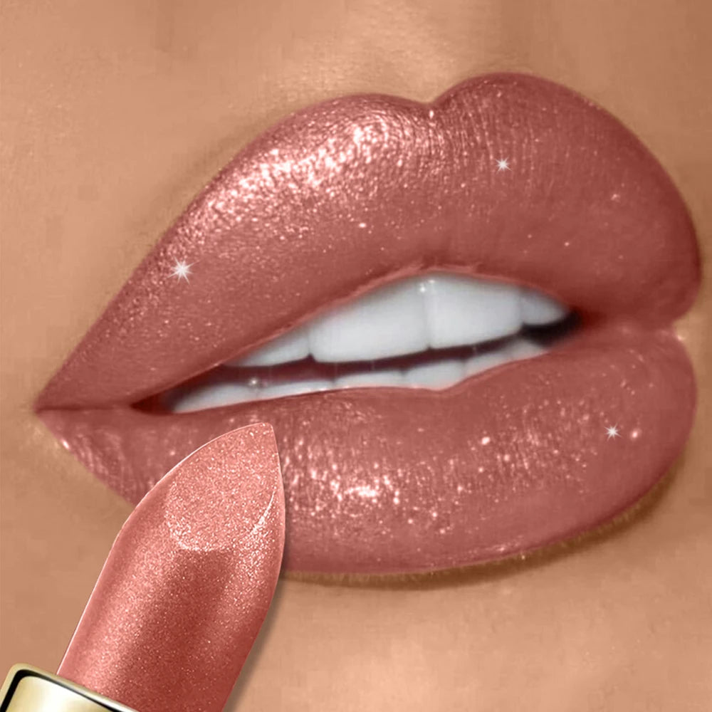 Diamond Shimmer Lipstick Lip Gloss High Pigmented Long Lasting 10 Colors Glitter Lipgloss Lips Makeup Cosmetics Sexy Make Up