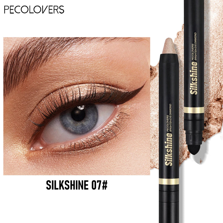 Double-head Eyeshadow Stick,Waterproof,Smudge-Proof Eyeliner, Multi-Color Shimmer Palette,Easy Application for Eyes Contouring