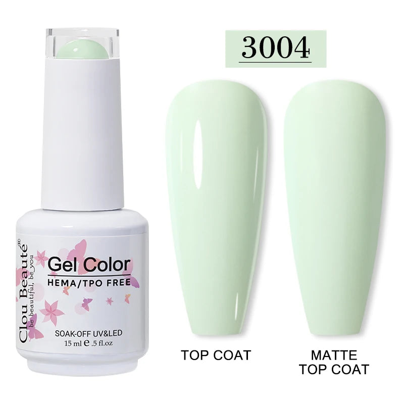 Clou Beaute 15ml HEMA TPO FREE Gel Nail Polish Vernis Semi Permanent UV Nail Art Varnish Lakiery Hybrydowe Manicure Gel Polish