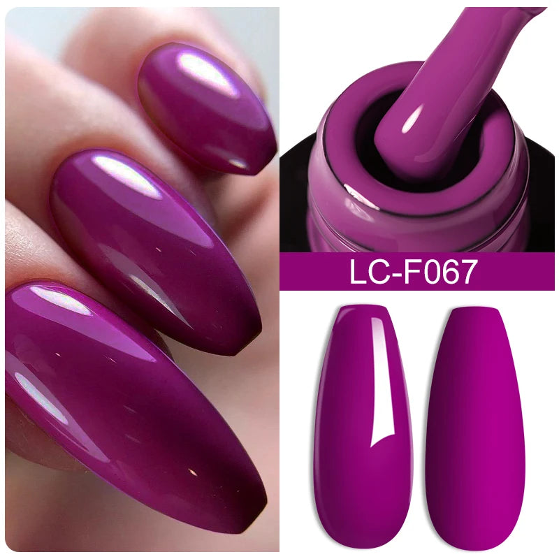 LILYCUTE 7ML Auroras Thermal Gel Nail Polish Nude Dark Purple Glitter Gradient Temperature Color Changing Nail Art Gel Varnishes