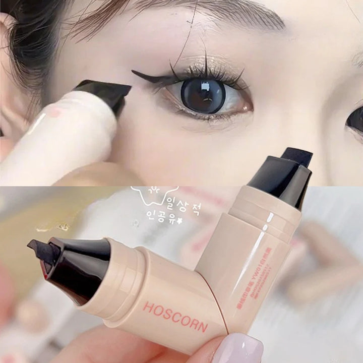 Waterproof Double-Wing Integrated Eyeliner Stamp - Sweat Proof & Long Lasting Easy to Use for Beginners Lazy Makeup Stencil