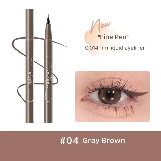 JUDYDOLL Ultra-fine Liquid Eyeliner Skinny Curved Brushwork Long lasting Waterproof Anti Shake Fast Drying Slim Enlarged Eyes
