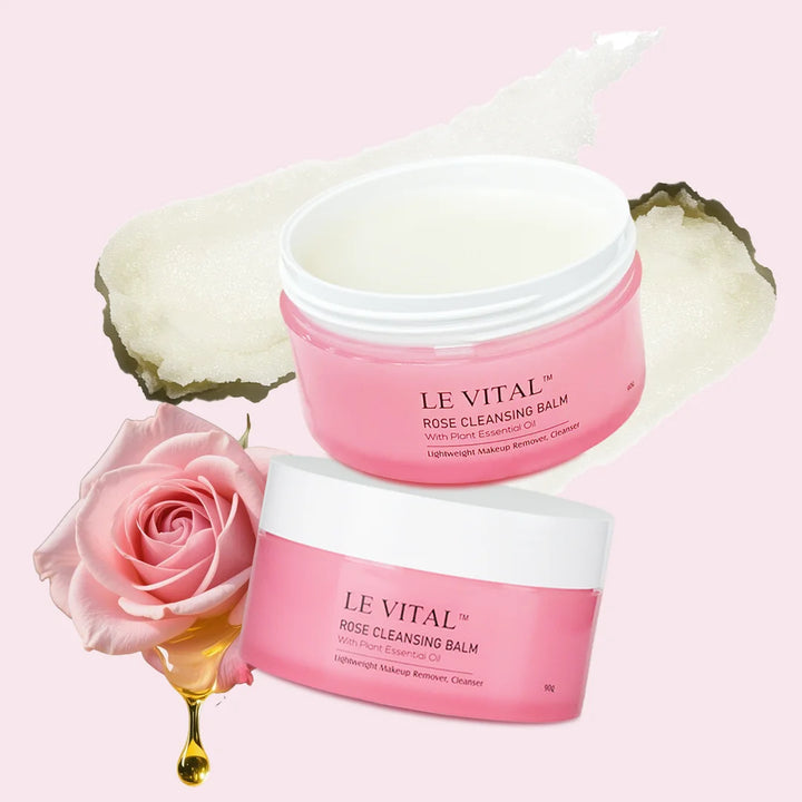 Makeup Remover Cream Citrus And Rose Essence Deep Cleaning Hydrating Makeup Remover Coconut Oil Infused Facial Cleanser 3.17oz