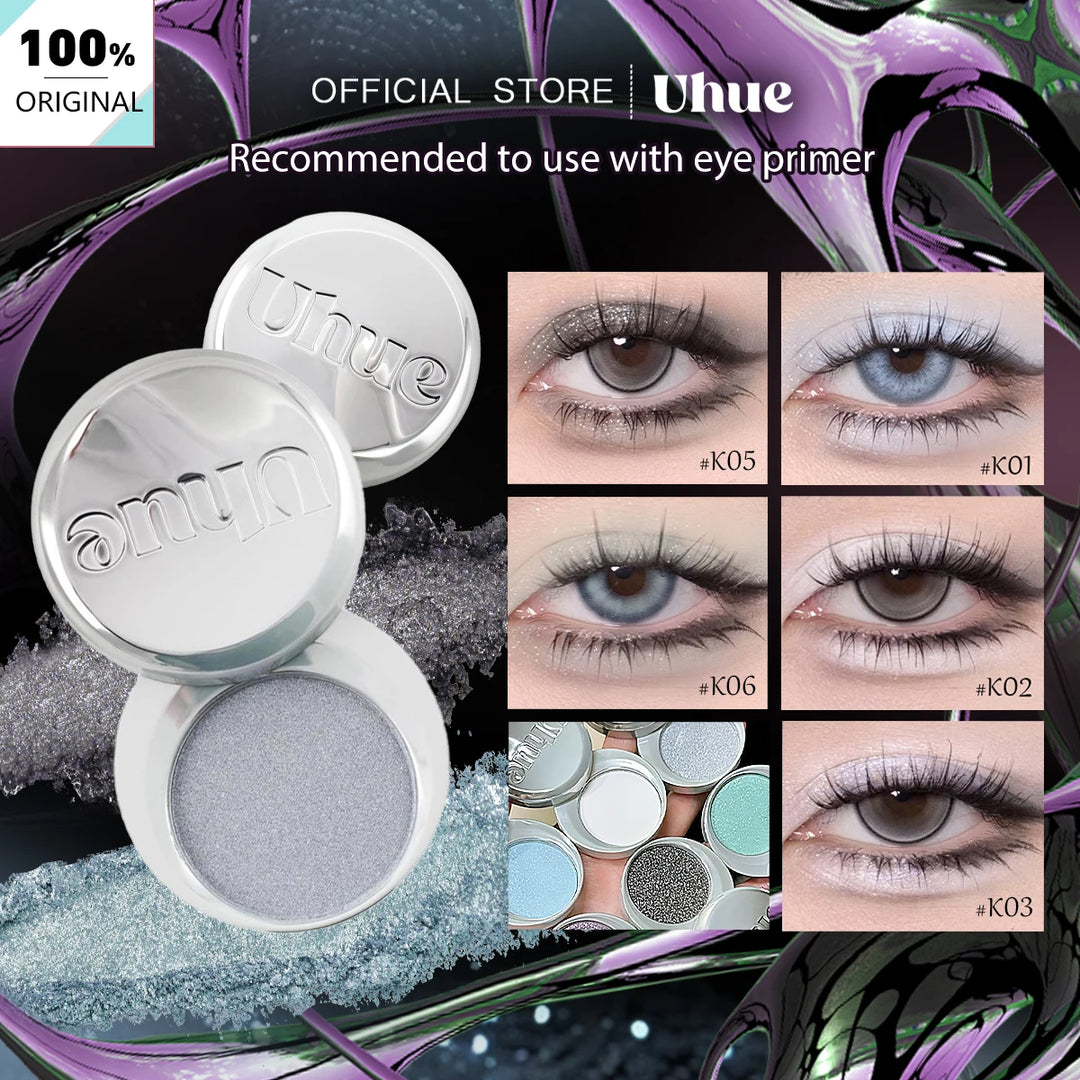 Uhue Single Eyeshadow K Series,Fine Powder,Smooth & Skin-Fit,Subtle Shimmer,Eye Brightening,Matte Finish,Daily Makeup,Glamour