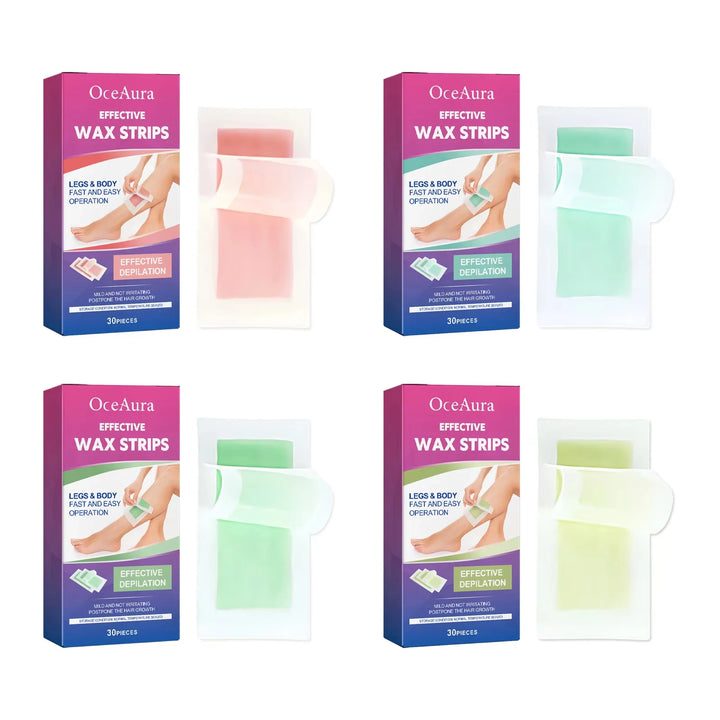 Hair Removal Wax Strip Professional Depilatory Cold Wax Strip Long Lasting Smooth Effective Gentle Body Facial Depilatory