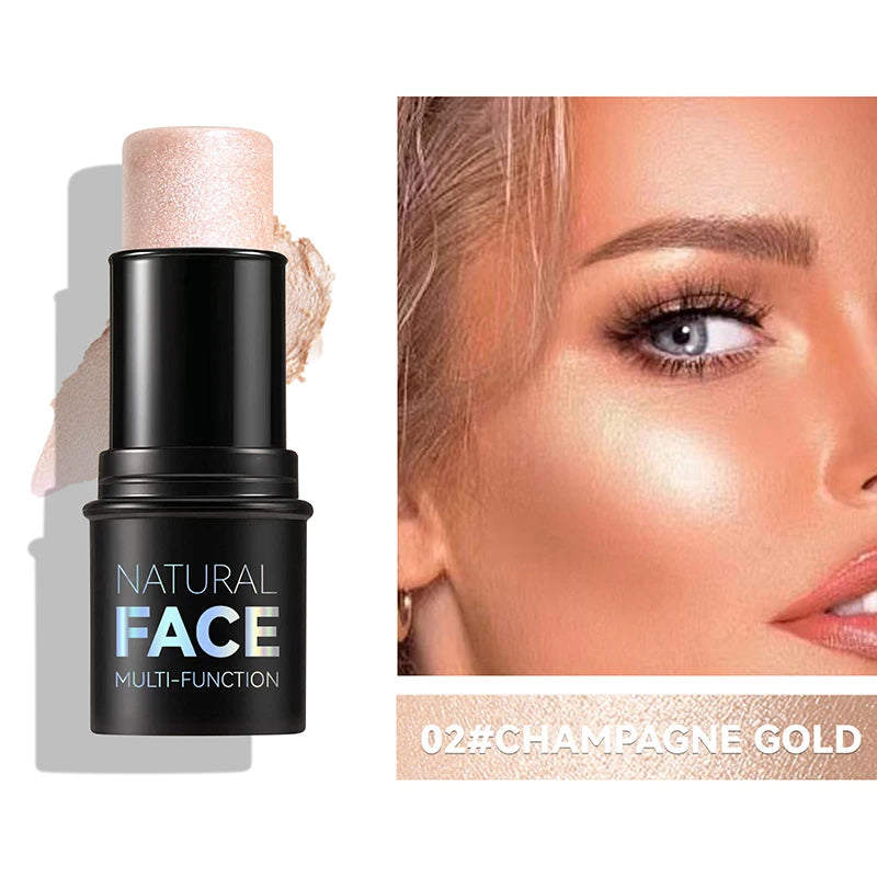 Face Pearl Stone Highlighter Stick Contour Shading Lasting Cheek Stereoscopic Brightening Skin Blush Illuminator Makeup Cosmetic