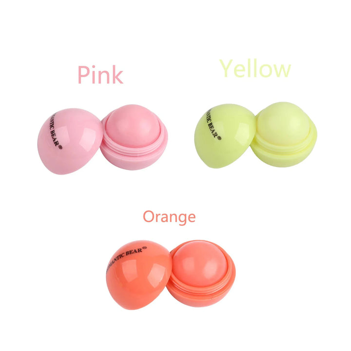 Cute Ball Shaped Lip Balm - Hydrating, Soothing, and Long-Lasting Lip Plumper with Non-Stick Cup for Preventing Frost Cracking a