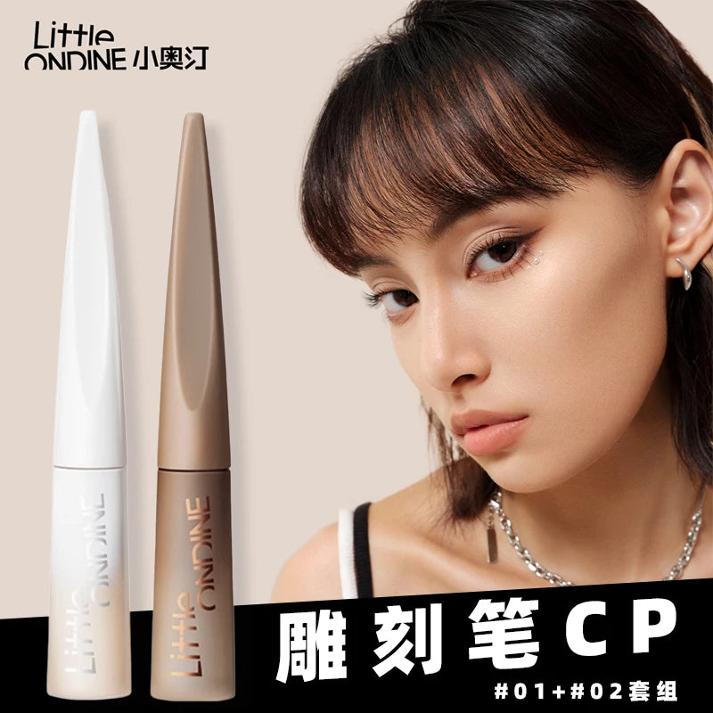 Little Ondine Liquid Contouring Concealer High Gloss Stick Refinish Brightening Matte Shadow 3D Nose Tear Groove Lying Silkworm
