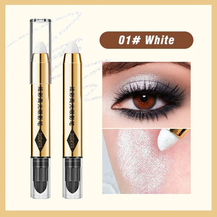 6 Colors Double-Ended Eyeshadow Stick – Waterproof, Long-Lasting, Matte & Glitter, Contour, Highlight, Certified, Unisex