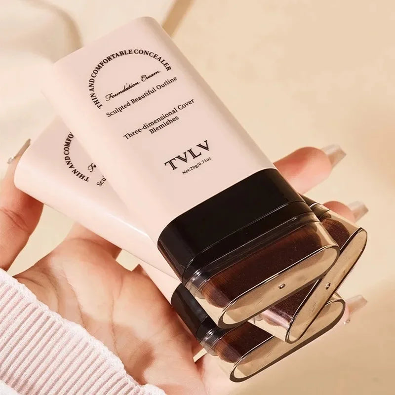 TVLV eraser foundation make-up stick 20g,with brush to brighten skin liquid foundation,non-marking,long-lasting makeup concealer