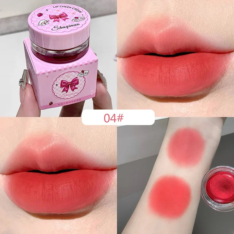 Matte Lip Mud Pot Velvet Mist Lip Glaze Waterproof Low Saturation Lip Tint Milk Orange Pink Lipstick Korean Dupe Makeup Girls