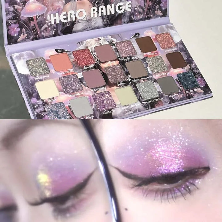 21-Color Chameleon Flashing Eyeshadow Palette Cold Moon Multi-functional Matte Shimmer Glitter Pigments Long-lasting Makeup