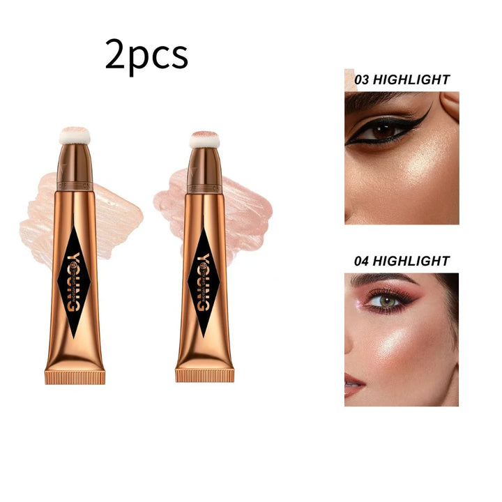 YOUNG VISION air cushion, powder blusher, high gloss stick, makeup liquid, rouge, 6 colors optional