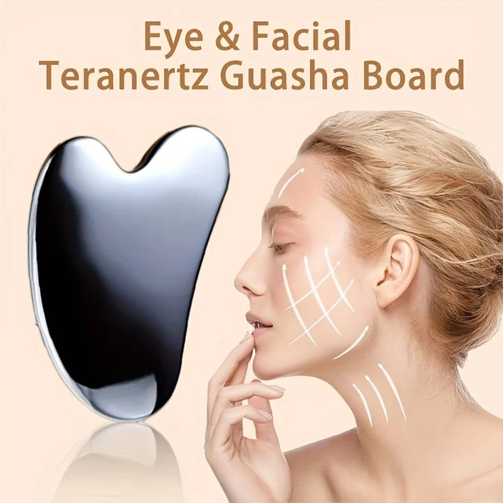 Thick Stainless Steel Dolphin Gua Sha Facial Tool - Fragrance-Free, Battery-Free Eye & Face Massage Board for Deep Tissue Pressu