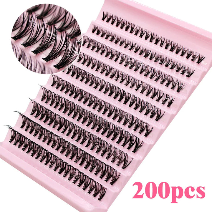 Big Capacity Super Bunch DIY Cluster Lashes 8-16mm Mix Charm Style Eyelashes Extension False Eyelash Makeup Tool Russian Volume