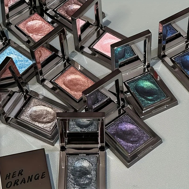 Single Color Glitter Eyeshadow Waterproof Sweatproof Long Lasting Highlight for Party Cosplay