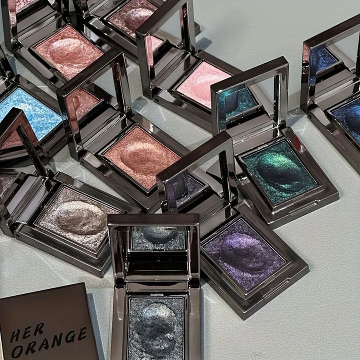 Single Color Glitter Eyeshadow Waterproof Sweatproof Long Lasting Highlight for Party Cosplay