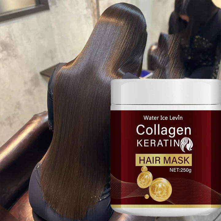 Collagen Keratin Hair Mask, Deeply Nourishes Dry and Damaged Hair, Enhances Elasticity—Rich in Moroccan Argan Oil, Deeply Moisturizes and Softens