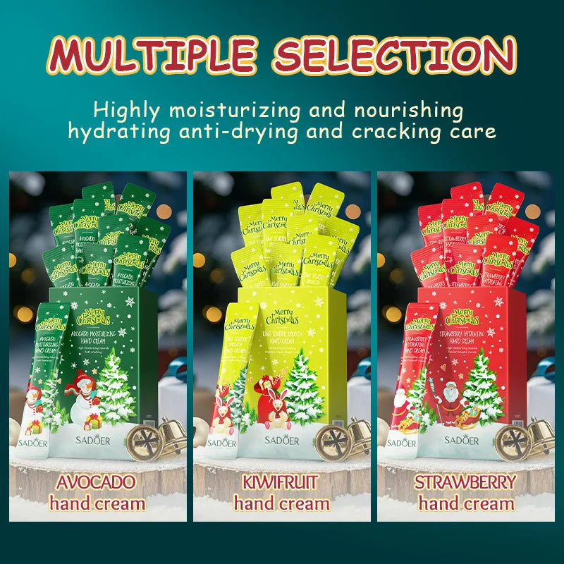 4ml*20pcs Fruit Moisturizing Hand Cream Christmas Gift Set, soft and smooth hand skin, improve dry skin and brighten skin