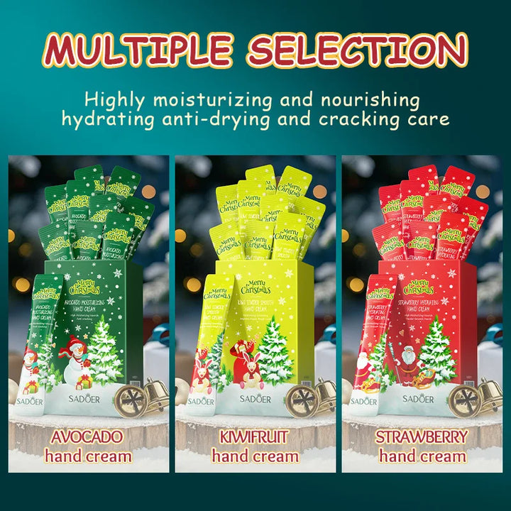 4ml*20pcs Fruit Moisturizing Hand Cream Christmas Gift Set, soft and smooth hand skin, improve dry skin and brighten skin
