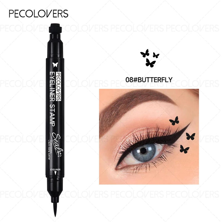 1PC Double-head Design, Waterproof, Beginner-friendly, Eyeliner Pen, Suitable for Christmas, Halloween, Valentine's Day Makeup