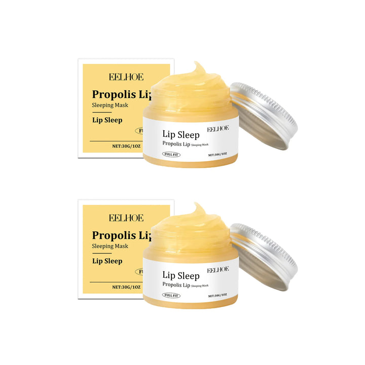 Propolis Lip Sleeping Mask Exfoliating Moisturizing Fade Lip Lines Repair Lip Treatment for Dry & Chapped Lips Overnight Care