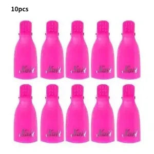 10pcs Nail Art Remover Clips Gel Polish Removal Caps Manicure Tool Set Replace Foil Wraps Professional Nail Removal Accessory
