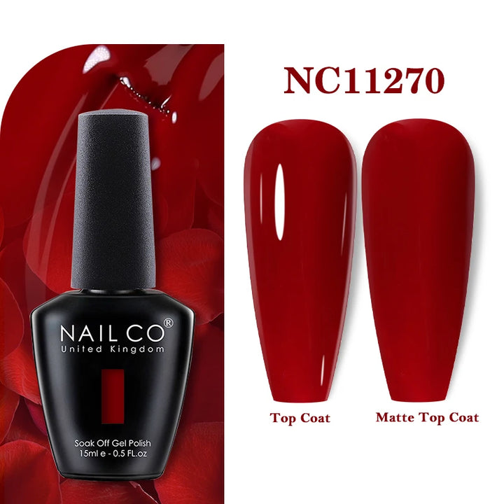 NAILCO 131Colors Vernis Semi Permanent UV Varnish Gel Nail Polish Nails Art Gel Manicure TOP BASE Varnish Hybrid