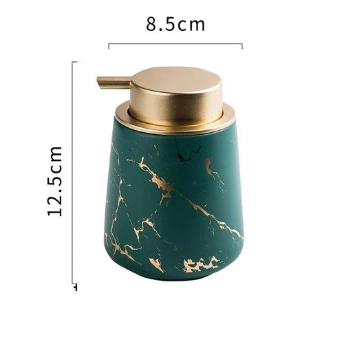 Nordic Marble Pattern Ceramic Soap Dispenser Mouthwash Cup Toothbrush Holder Soap Dish Bath Kit Bathroom Set Accessory Full