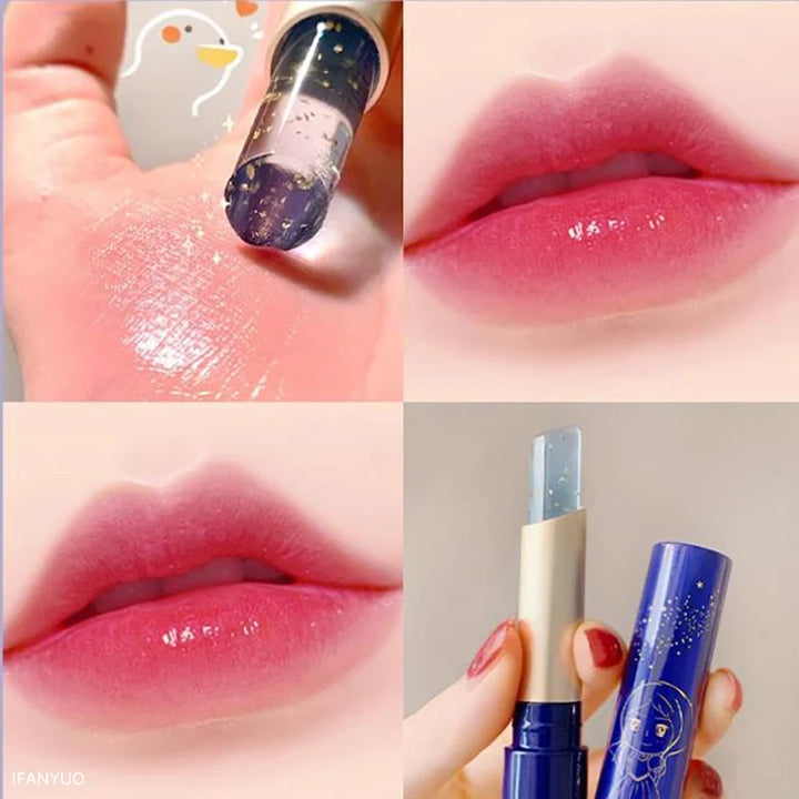 Princess Crystal Temperature Change Moisturizing Lipstick Star Brilliant Jelly Shinny Lip Balm Long-lasting Lip Oil Care Makeup
