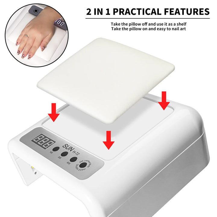 72LEDs Nail Dryer UV LED Nail Lamp for Curing All Gel Nail Polish With Motion Sensing Professional Manicure Salon Tool Equipment