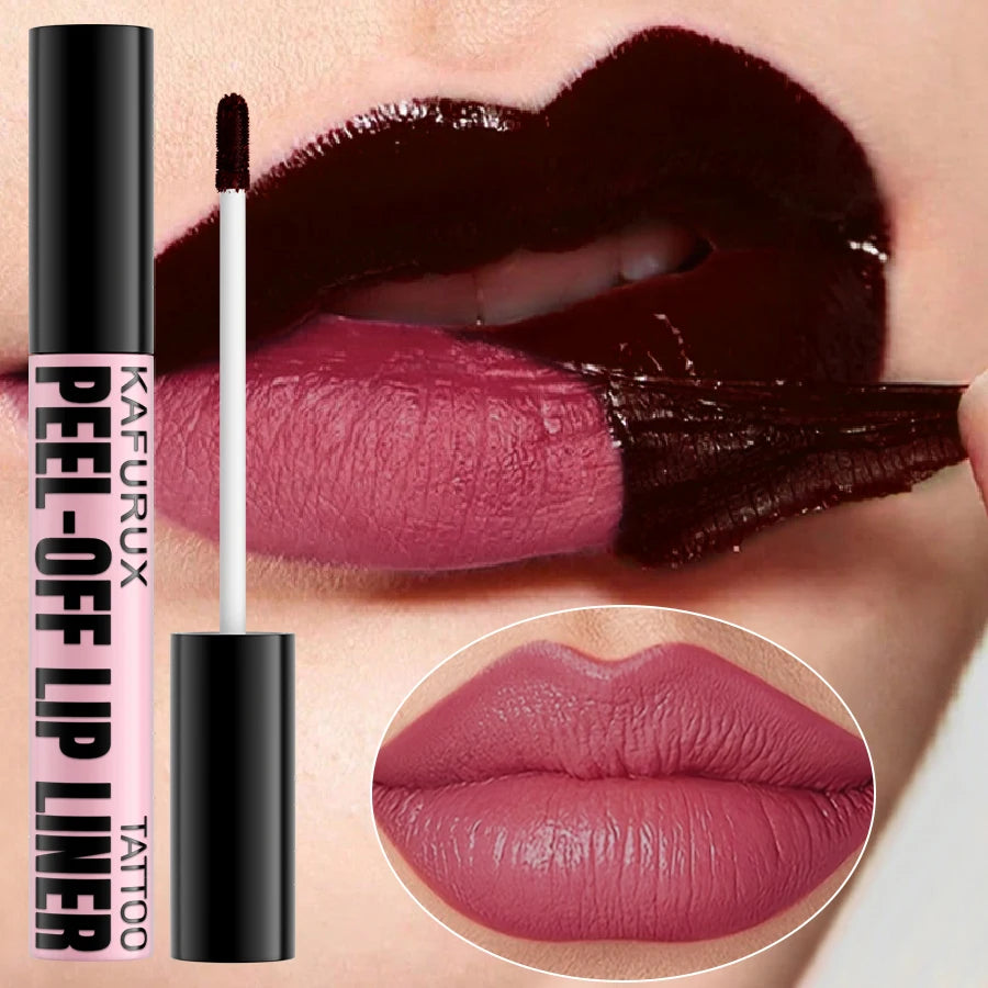 1PC Waterproof Lip Liner Peel Off Lipgloss Long Lasting Matte Lip Tint Pink Brown Contour Tear-off Lip Makeup Lips Stain Gifts