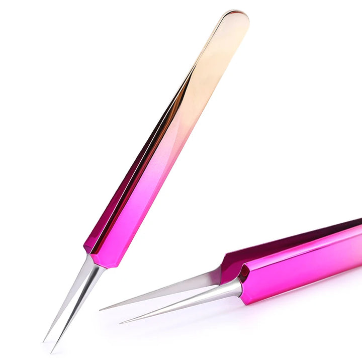 Stainless Steel Eyebrow False Eyelashes Tweezers Lashes Extension Nail Makeup Tool High Quality Fine Tip Profession Tweezer