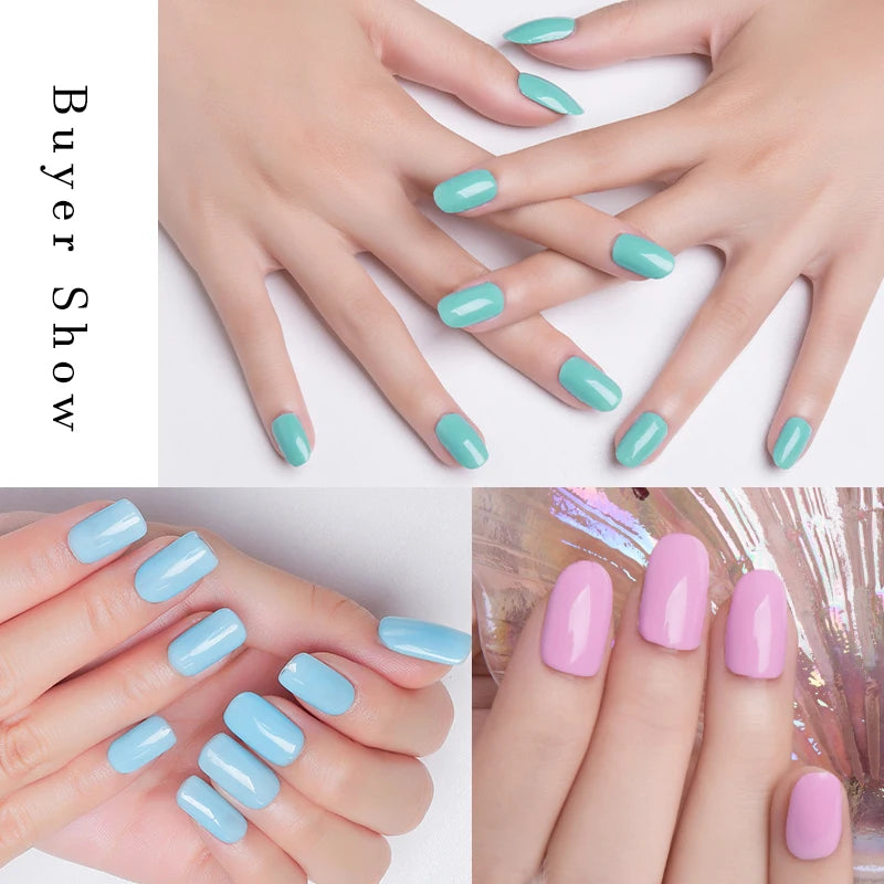 Arte Clavo Solid Color Gel Nail Polish 15ml Soak Off UV LED Gel Semi-Permanent Glitter Polish For Manicure Nail Art Salon Gel