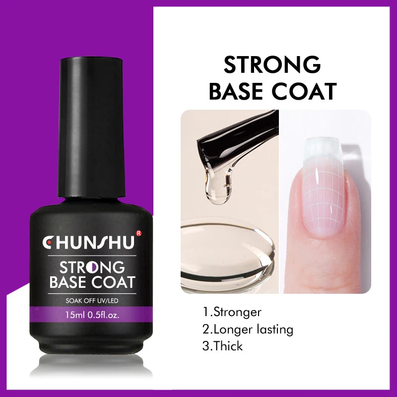 CHUNSHU 6 IN 1 Extension UV Gel Polish In A bottle Builder Nail Gel Rubber Base Coat Semi Permanent Nails Art Self-leveling 15ML