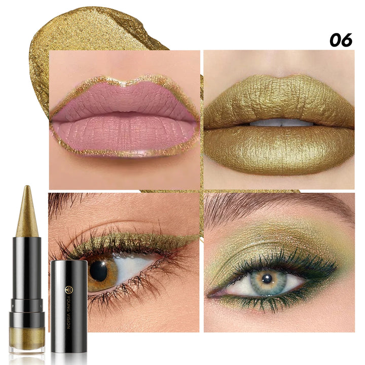 YOUNG VISION 6 Color Matte Pearl Shimmer Dual-Effect Lipstick Waterproof, Non-Transfer Lipstick Cosmetics
